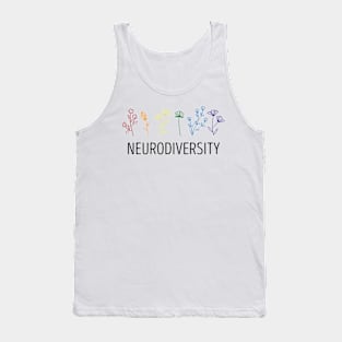 Neurodiversity Autism Awareness ADHD Flower Autistic Tank Top